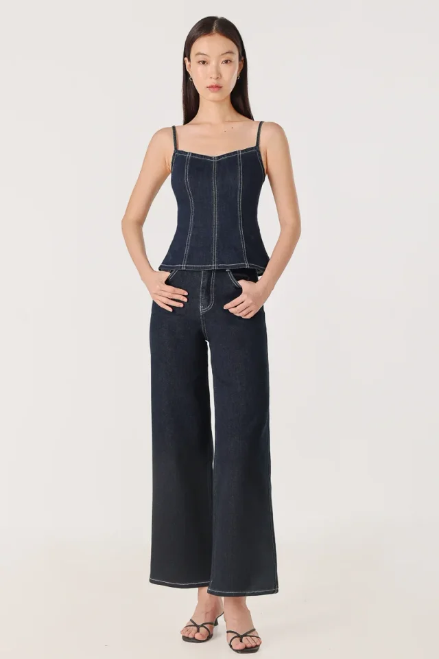 ENDZONE CONTRAST STITCH JEANS SET