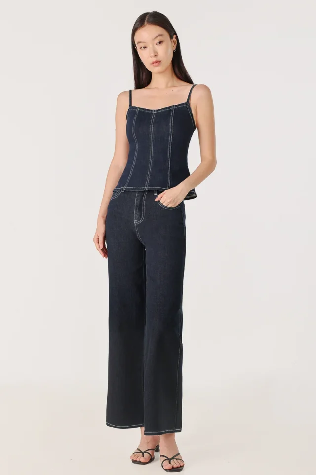 ENDZONE CONTRAST STITCH JEANS SET