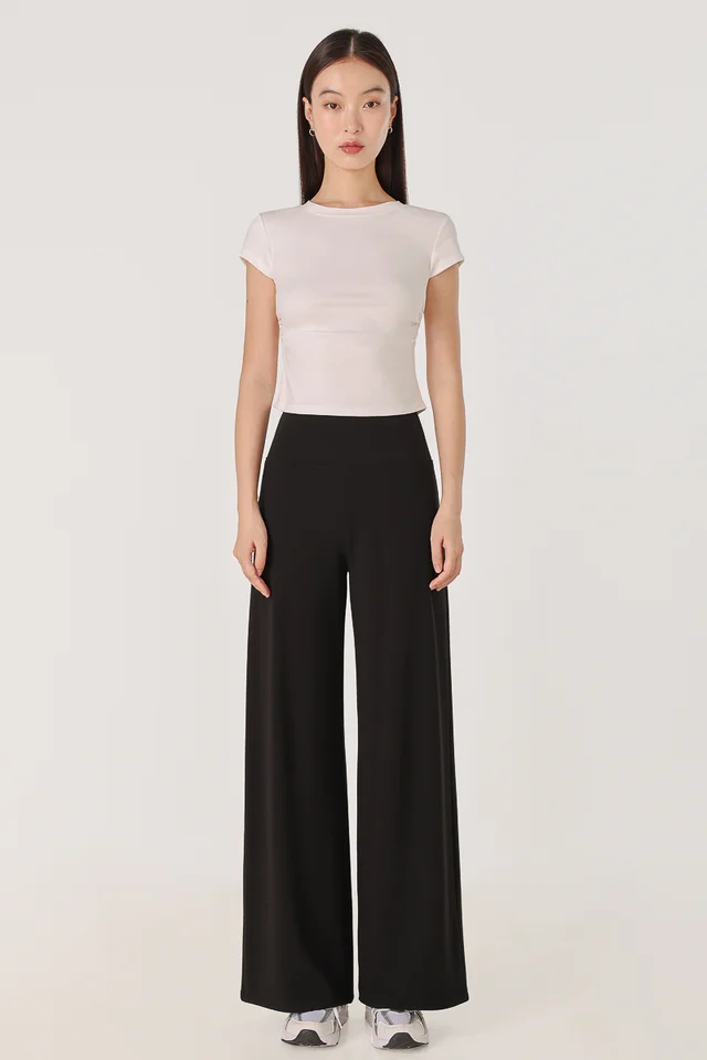 MILLER STRAIGHT LEG LOUNGE JOGGERS - PETITE (BLACK)