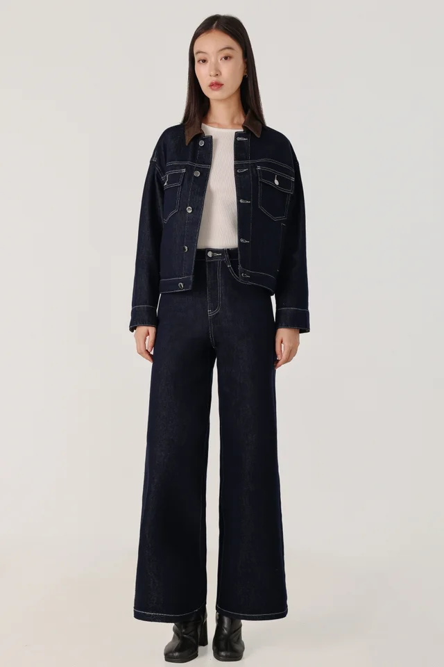 BACKSTREET DENIM CONTRAST STITCH JEANS SET