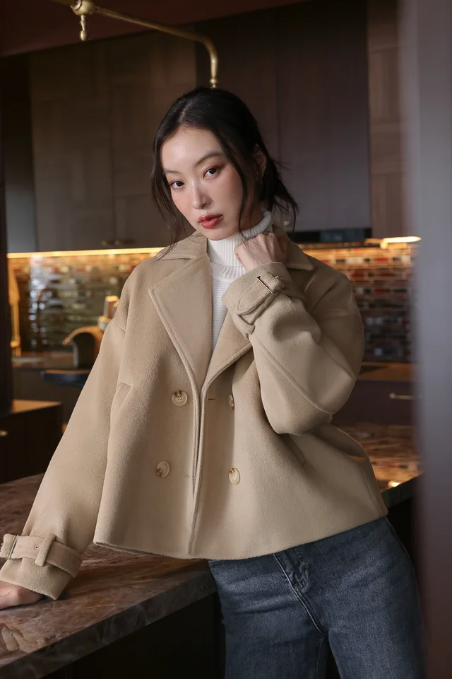LAVEEN DOUBLE BREASTED COAT (CASHMERE)