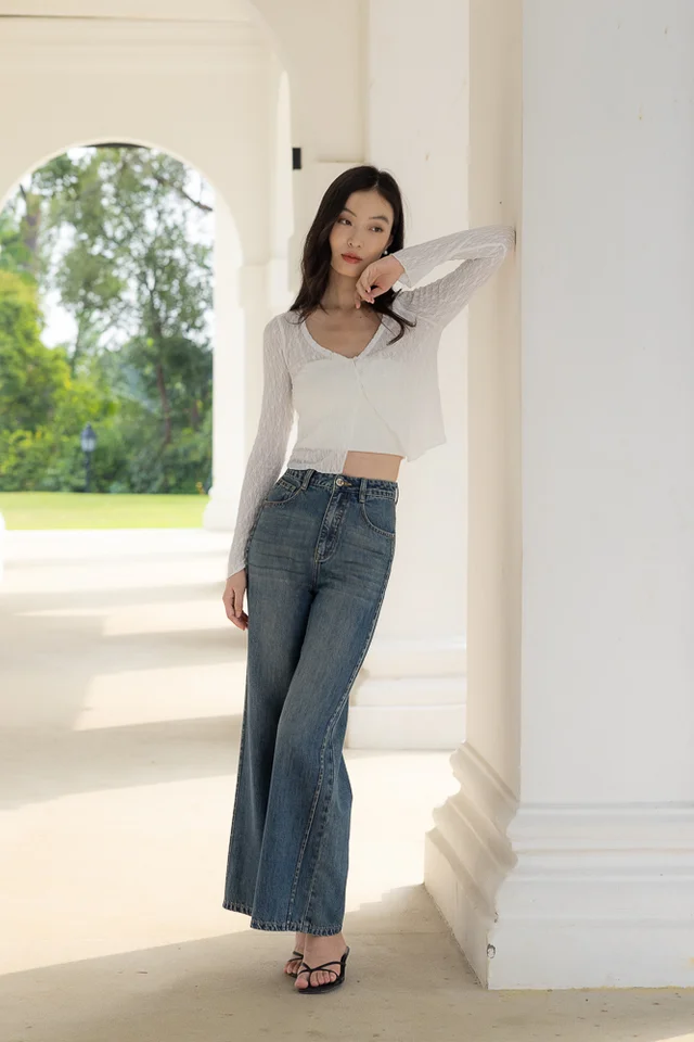 CONTOUR SIDE PANELLED STRAIGHT LEG DENIM JEANS - REGULAR (DARK WASHED)