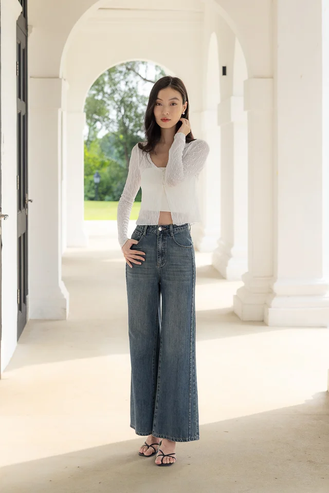 CONTOUR SIDE PANELLED STRAIGHT LEG DENIM JEANS - REGULAR (DARK WASHED)