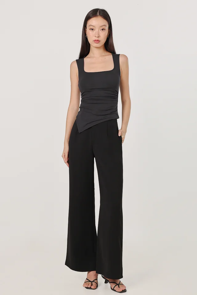 JANETTE LITHE STRAIGHT LEG PANTS - REGULAR (BLACK)