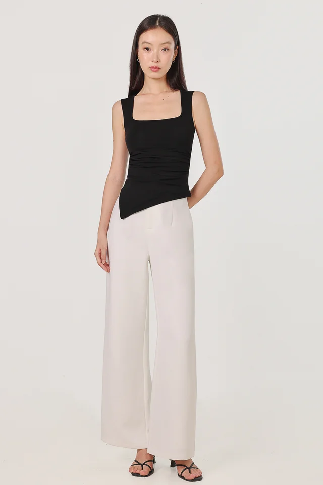 JANETTE LITHE STRAIGHT LEG PANTS - TALL (WHITE)