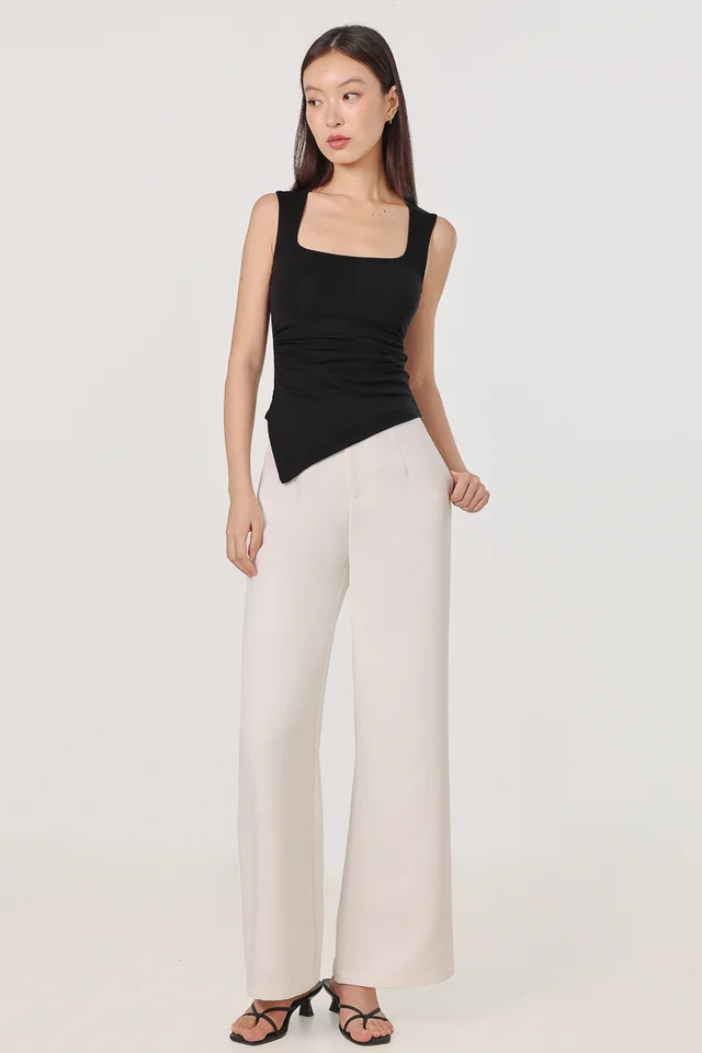 JANETTE LITHE STRAIGHT LEG PANTS - TALL (WHITE)