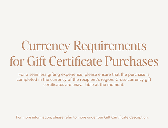 Gift Certificate Currency Notice