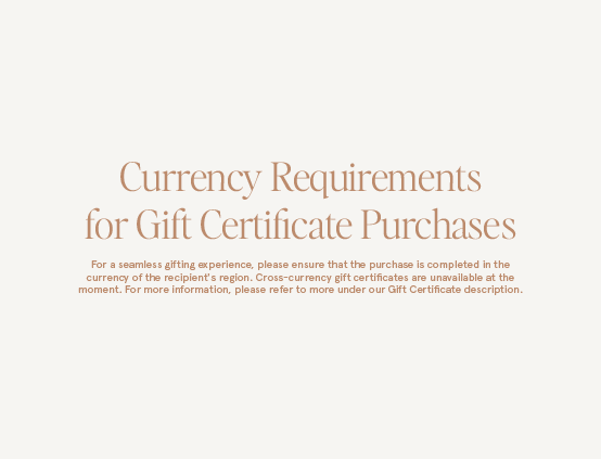 Gift Certificate Currency Notice