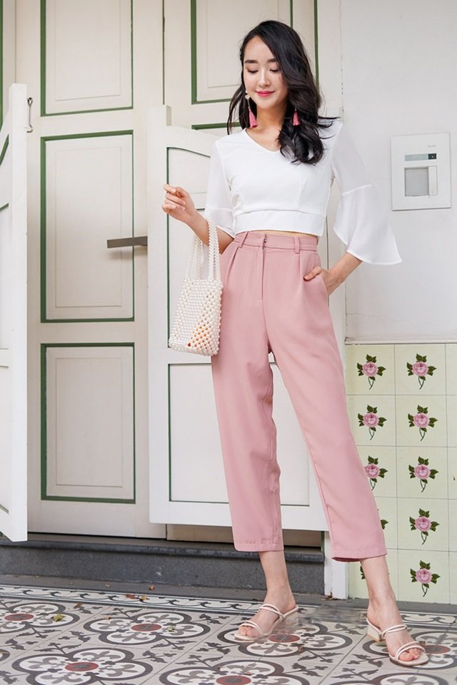 pink tapered pants