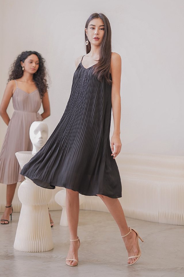CARINA PLEATED CAMI TENT MIDAXI DRESS #MADEBYLOVET (MALT) | Lovet