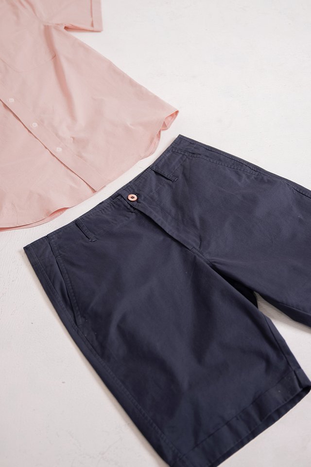 CALEB BOYFRIEND CHINO SHORTS #MADEBYLOVET (OXFORD NAVY) *RESTOCKED*