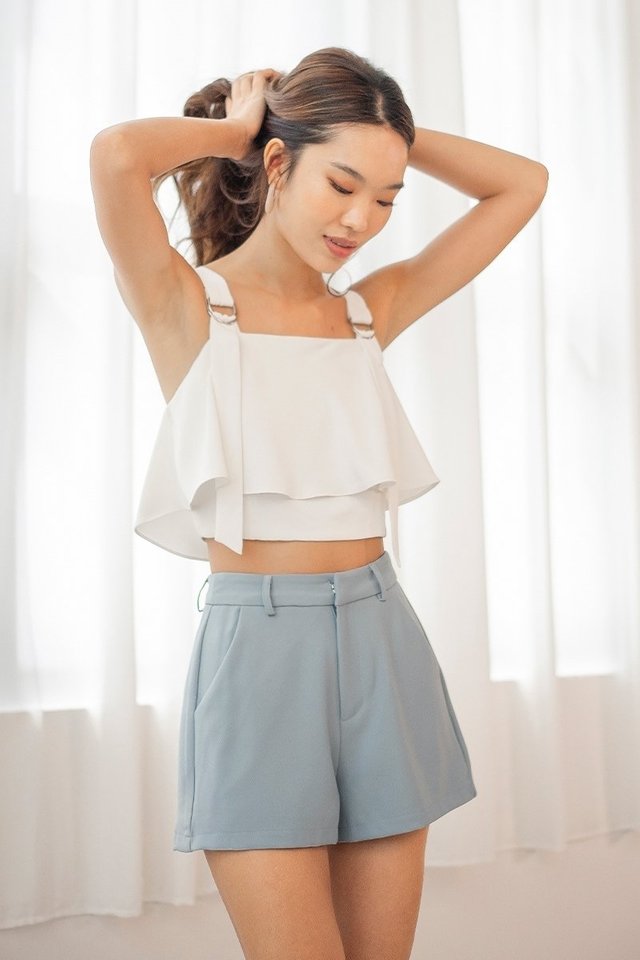CALEAN BUCKLE TOP #MADEBYLOVET (WHITE)