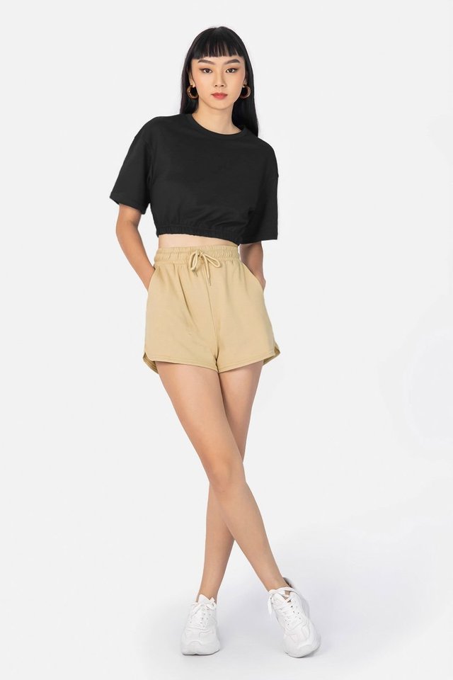 LUNA LOUNGE CROP TOP #MADEBYLOVET (BLACK) *RESTOCKED*