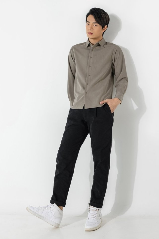 JORDAN CUFFED CHINO PANTS #MADEBYLOVET (BLACK)