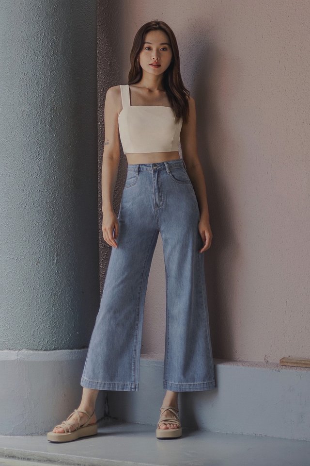 ADORA BASIC PADDED CROP TOP #MADEBYLOVET (LATTE)