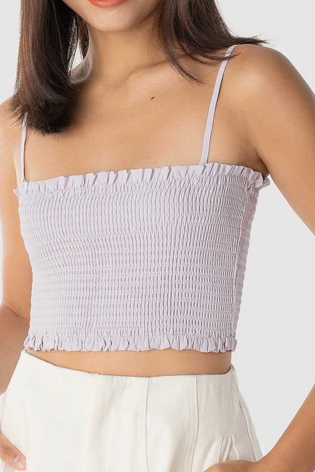 JAYNE REMOVABLE STRAPS SMOCKED TUBE TOP #MADEBYLOVET (LAVENDER)