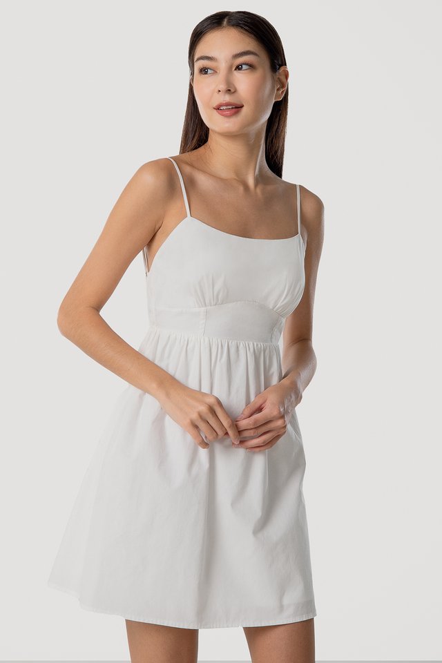 RINA LOW-BACK DRESS (WHITE)