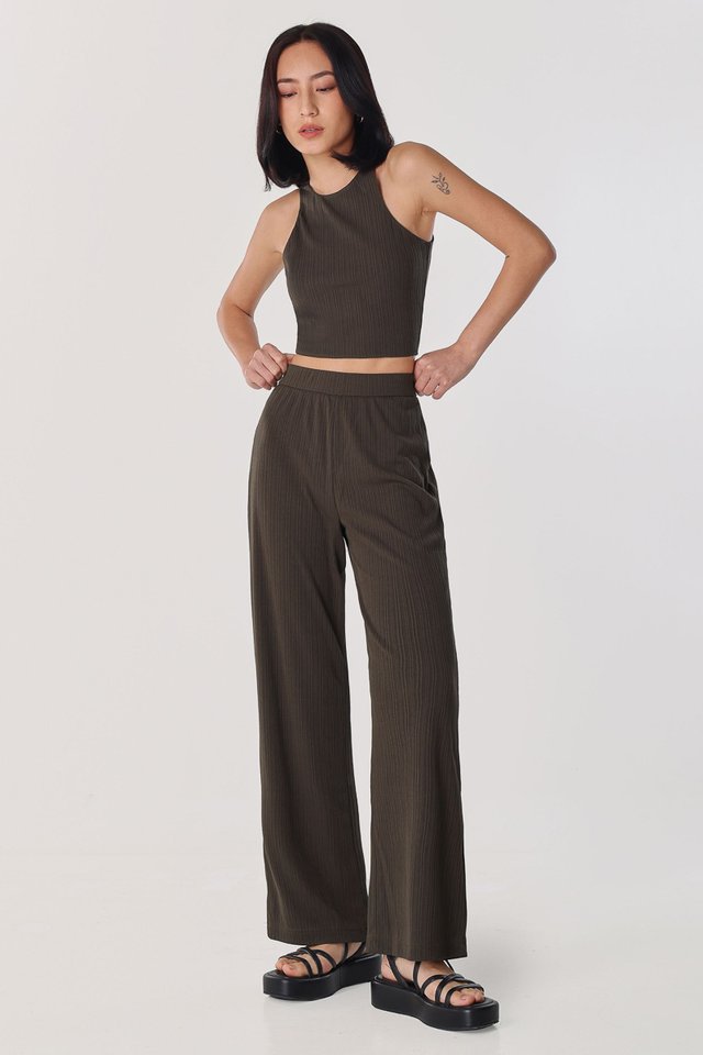 GENESIS TEXTURED LOUNGE PANTS (UMBER BROWN)