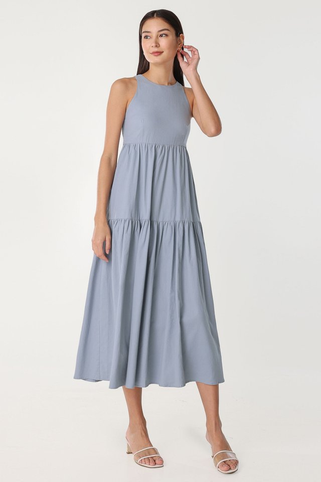 VICTORIA RACER TIERED MAXI (LAKE BLUE)