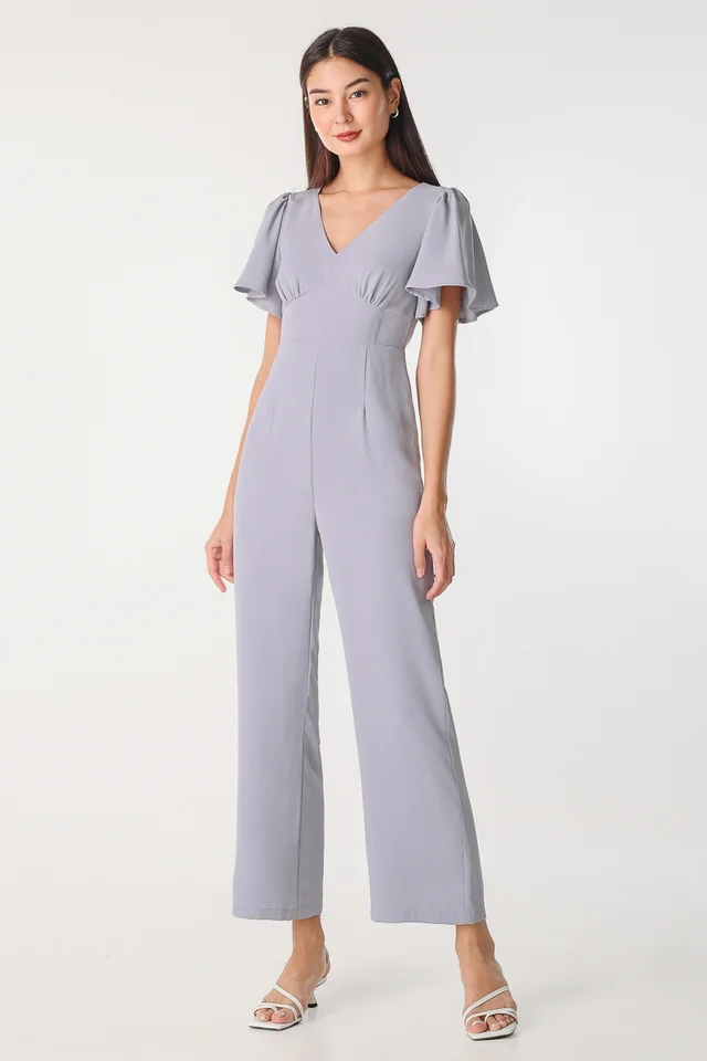 CARMEN FLUTTER JUMPSUIT (LAVENDER HAZE)