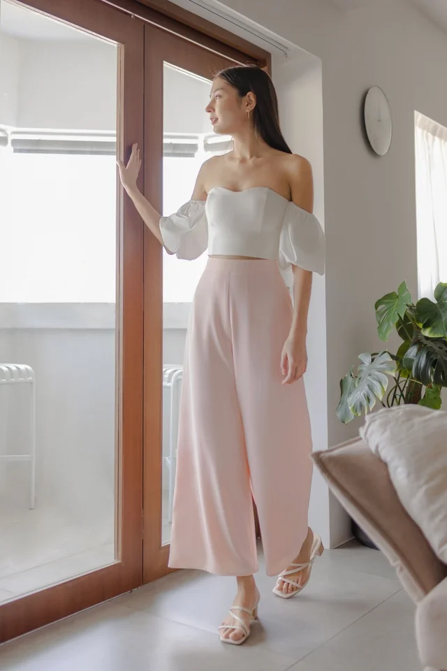 HERMOINE WIDE LEG PANTS (SAKURA PINK)